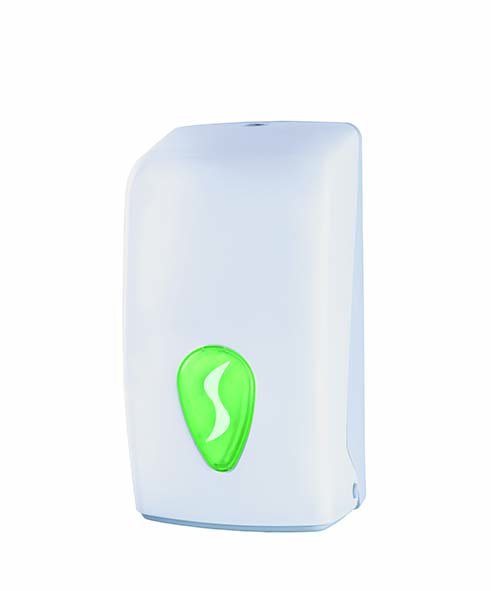 Modellbeispiel: Toilettenpapierspender 'P-BAX Dispenser 4' für Interfold-Papiertücher (Art-Nr.: 60013.0001)
