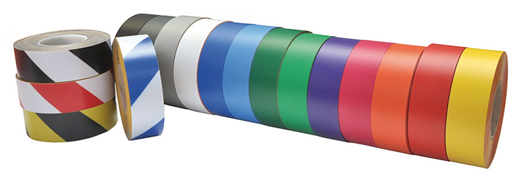 Modellbeispiele: Bodenmarkierungsband -WT-5125- aus PVC, Breite 50 mm