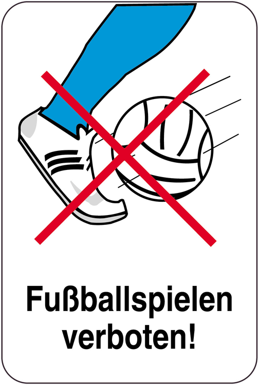 Modellbeispiel: Sonderschild Fußballspielen verboten (Art. 14924)