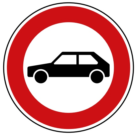 Verbot für Personenkraftwagen Nr. 257-55