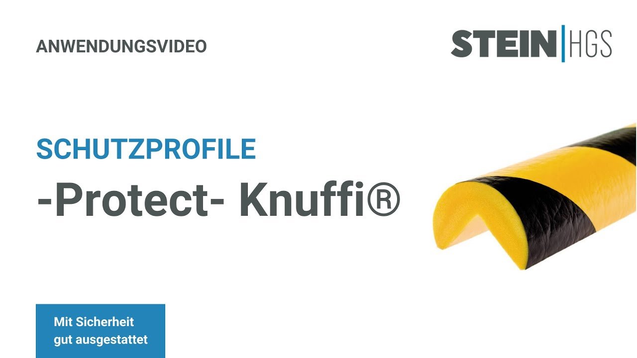 Rohrschutz -Protect- Knuffi® aus PU, gelb/schwarz, Bogen 30/50mm, extrem abriebfest