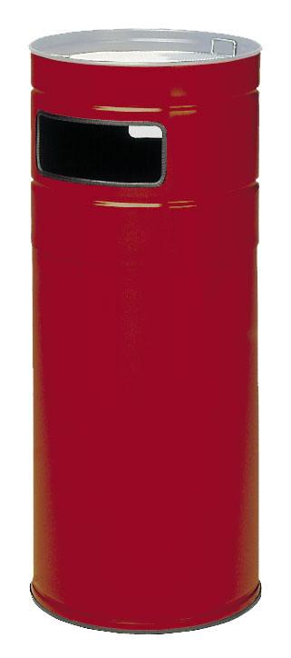 Modellbeispiel: Abfallbehälter -Cubo Evita- 104 Liter, aus Stahl, in rot (Art. 16266)