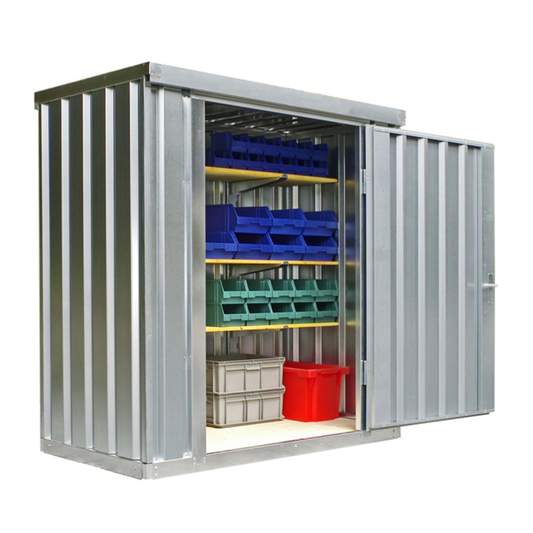 Anwendungsbeispiel: Materialcontainer -STMC 1100-, ca. 2 m², mit Holzfußboden Art. 31914 (Ausstattung nicht enthalten)