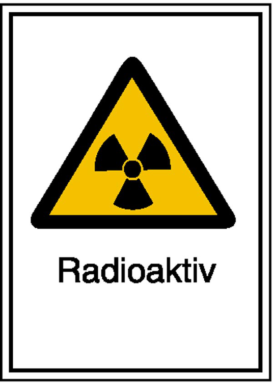 Modellbeispiel: Strahlenschutzkennzeichnung Radioaktiv (Art. 43.2080)