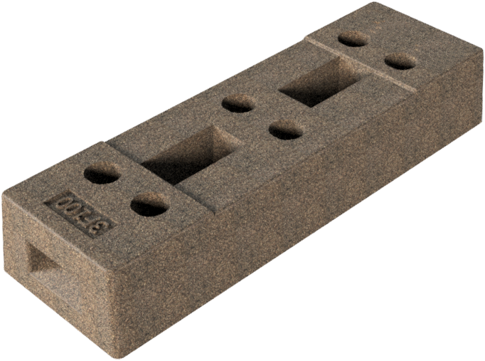 Modellbeispiel: Bauzaunfuß aus Beton (Art. 3f100)