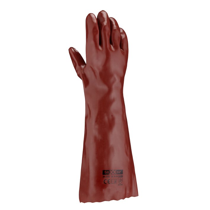 teXXor® PVC-Handschuhe 'ROTBRAUN', Handschuhlänge ca. 450 mm