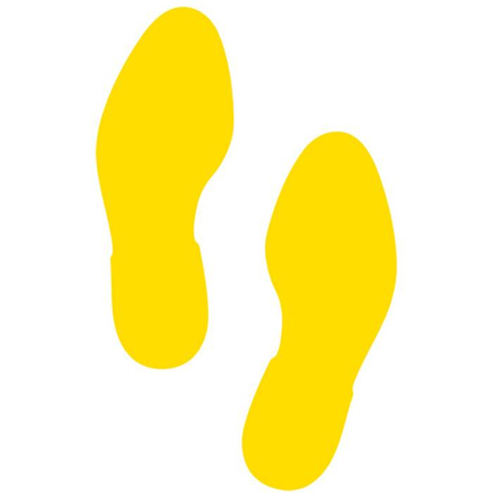 Modellbeispiel: Antirutsch-Piktogramm  Fußabdruck -WT-6128-, ablösbar,  gelb, (Art. 39458)