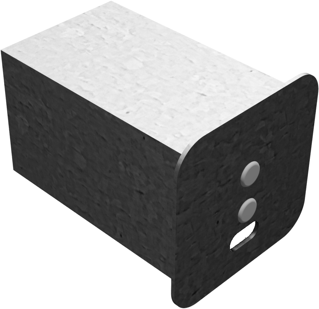Modellbeispiel: Abdeckkappe mit Federverschluss, Vierkant (Art. 470.21)