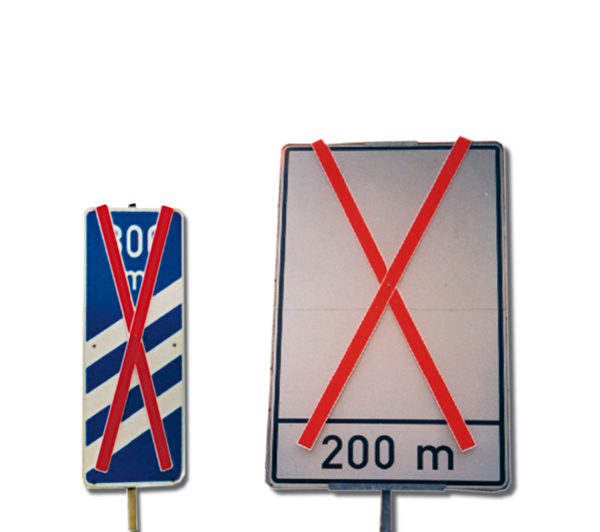 Auskreuzung Typ 2, für Verkehrszeichen Größe 3