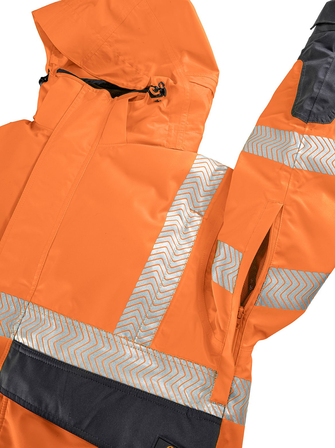 4PROTECT® Warn-Wetterschutz-Blouson NEWARK, M, leuchtgelb/grau