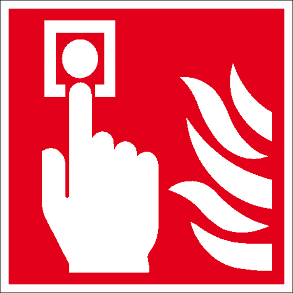 Brandschutzschild, Brandmelder (manuell) 