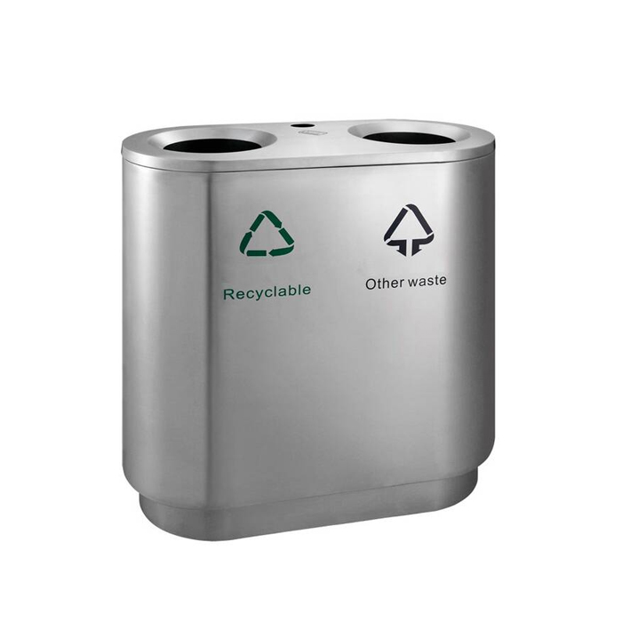 Modellbeispiel: Abfallbehälter -P-Bins 121- 2 x 41 Liter aus Edelstahl (Art. 39234)