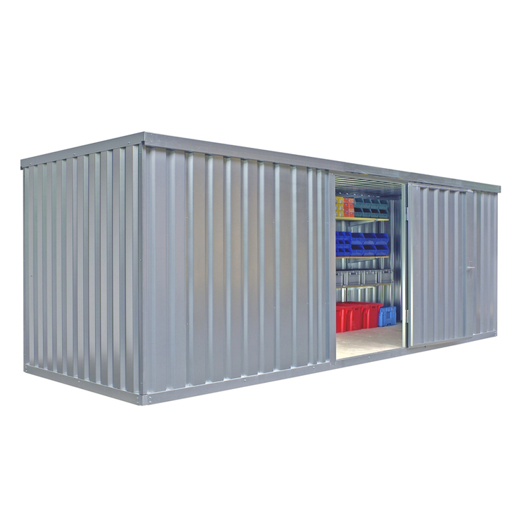 Anwendungsbeispiel: Materialcontainer -STMC 1600-, ca. 12 m², mit Holzfußboden Art. 31934 (Ausstattung nicht enthalten)