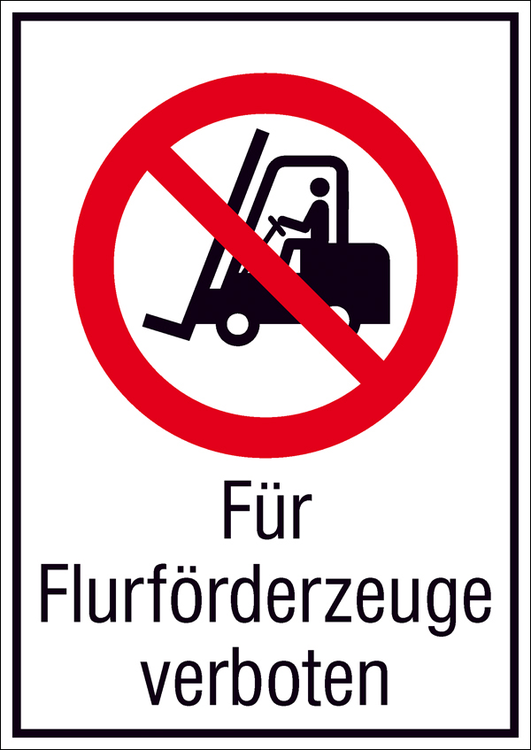 Modellbeispiel: Für Flurförderzeuge verboten (Art. 21.a6120)