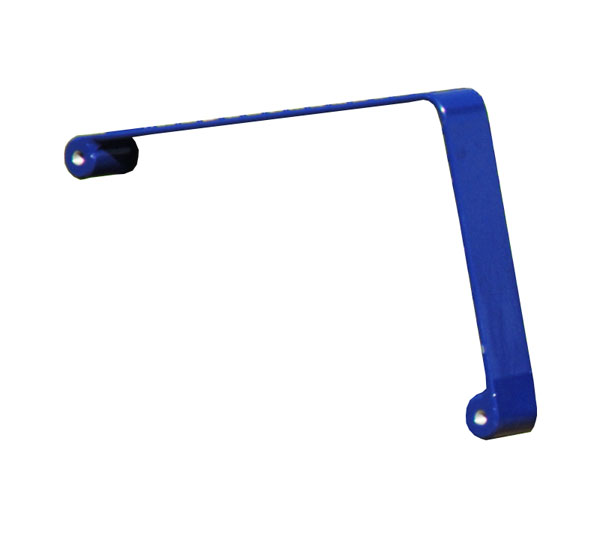 Modellbeispiel: Armlehne für Sitzbänke -Level- aus Stahl, in violettblau (Art. 21731)