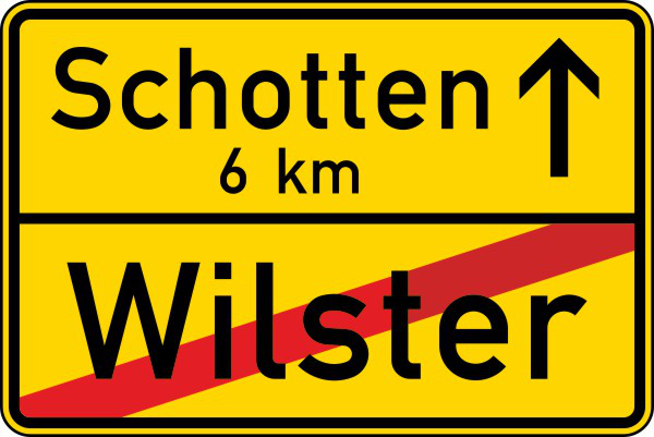 Verkehrszeichen StVO, Ortstafel (Rückseite) Nr. 311