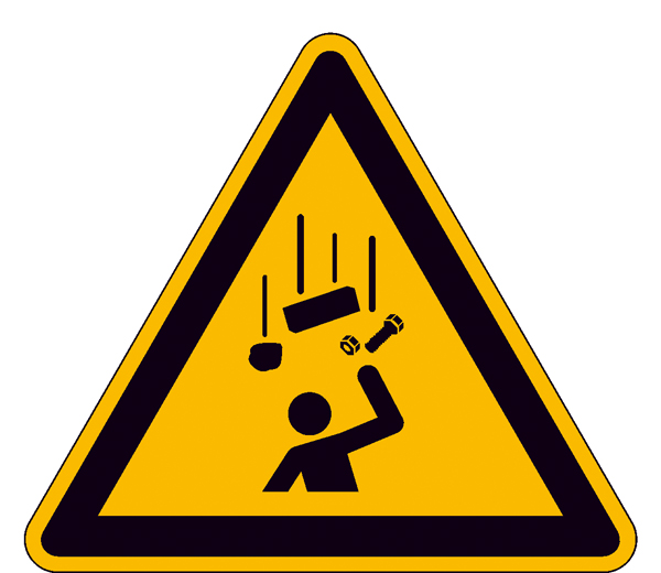 Modellbeispiel: Warnschild Warnung vor herabfallenden Gegenständen (Art. 11.a8215)