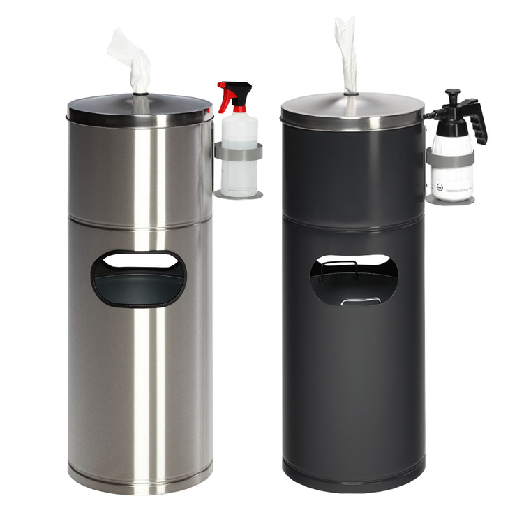 Abfallbehälter -Cubo Desiderio- mit Tuchspender und Flaschenhalter 
