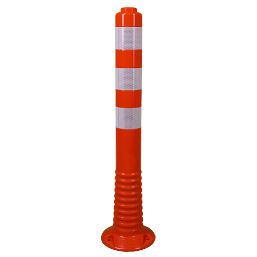 Modellbeispiel: Absperrpfosten -Elasto Orange Sign- Ø 78 mm, mit Gewinde,  Höhe 700 mm, überfahrbar, Art. 34828