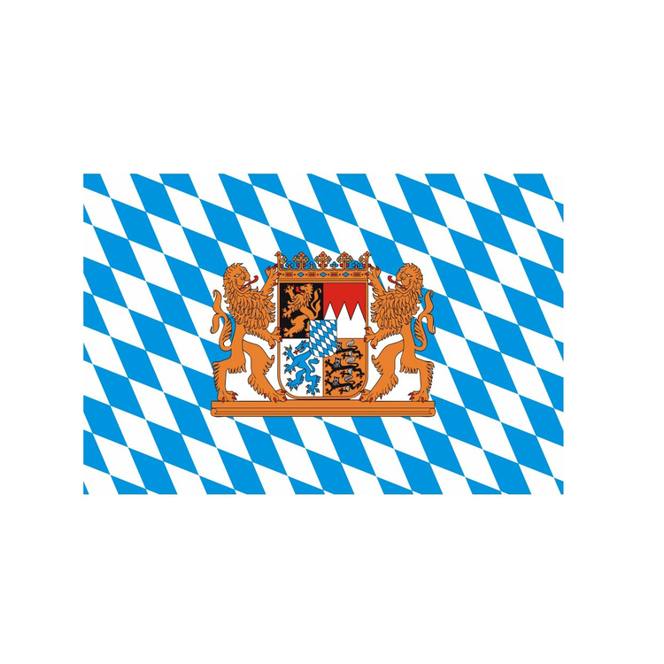 Landesflagge Bayern (Rauten mit Löwe)