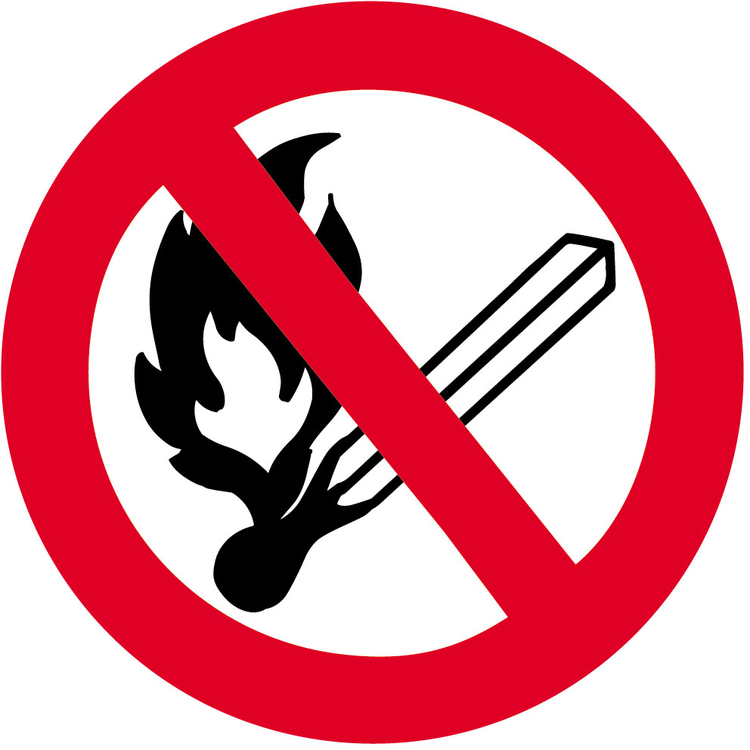 Modellbeispiel: Sonderschild: Feuer, offenes Licht und Rauchen verboten (Art. 14935)