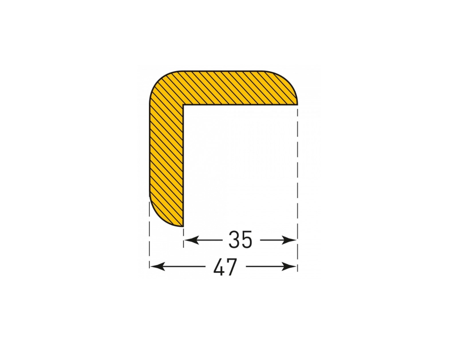 Kantenschutz 'Safe' aus PU, Länge 1000 mm, verschiedene Profile,  selbstklebend oder magnetisch