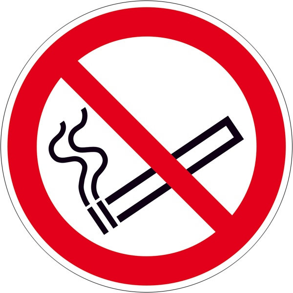 Verbotsschild, Rauchen verboten, zur Innenverklebung hinter Glas 