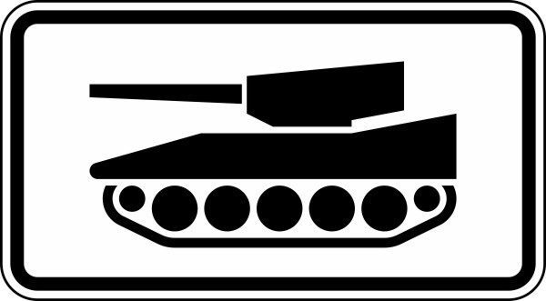 Modellbeispiel: VZ Nr. 1049-12 (Nur militärische Kettenfahrzeuge)