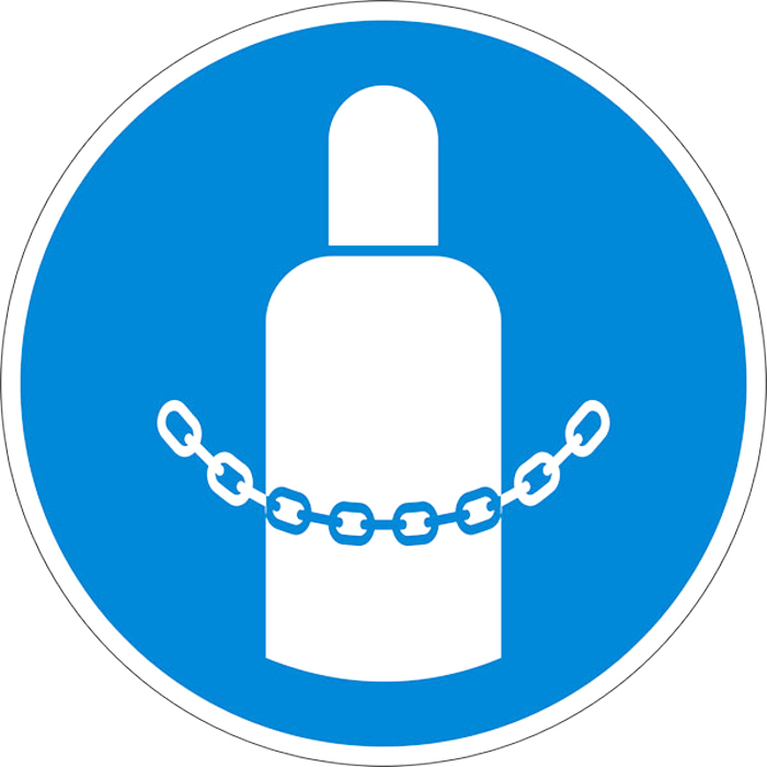 Modellbeispiel: Gebotsschild Gasflaschen sichern (Art. 21.a7510)