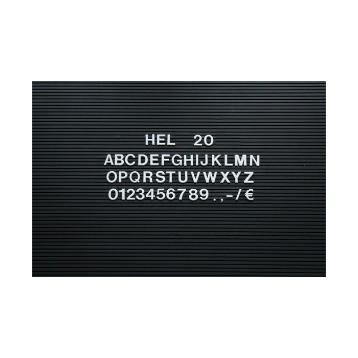 Modellbeispiel: Steckbuchstaben -Hel- Rillengummitafel nicht im Lieferumfang enthalten (Art. 41302)