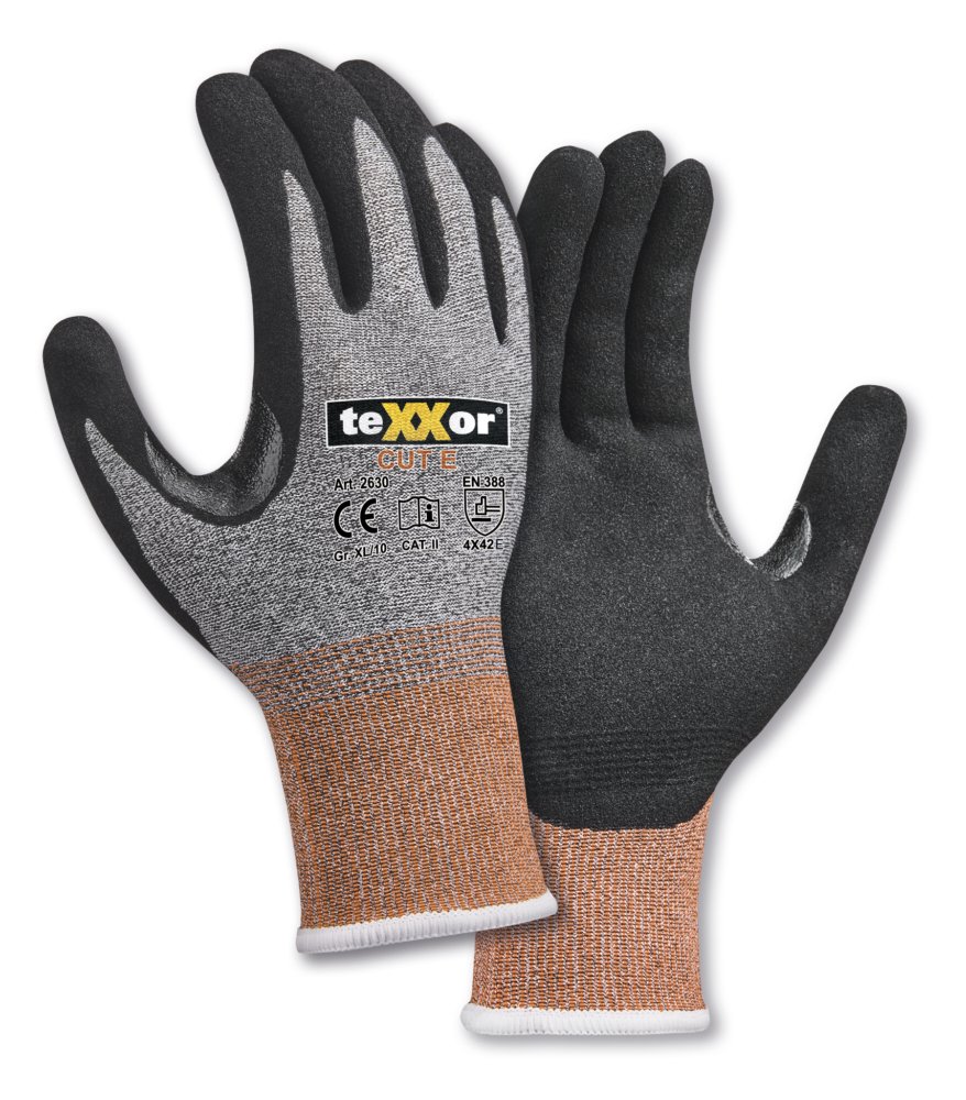 teXXor® Schnittschutz-Strickhandschuhe 'CUT E', 8 