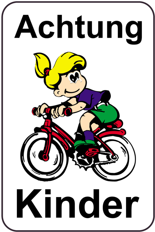 Kinderhinweisschild/Verkehrszeichen Achtung Kinder