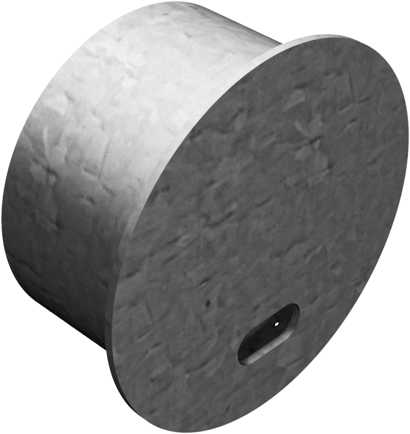 Modellbeispiel: Abdeckkappe für Bodenhülse Verschluss Ø 76 mm (Art. 476.20)