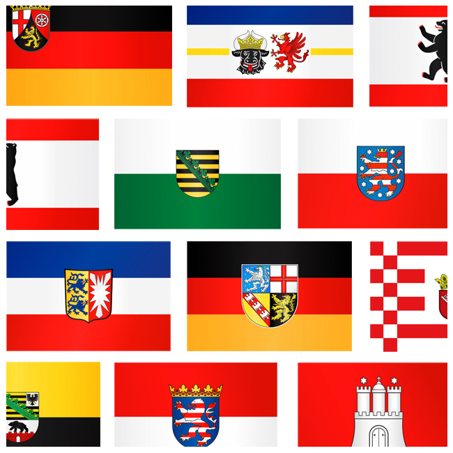 Landesflaggen Komplett-Set Bundesländer Deutschland