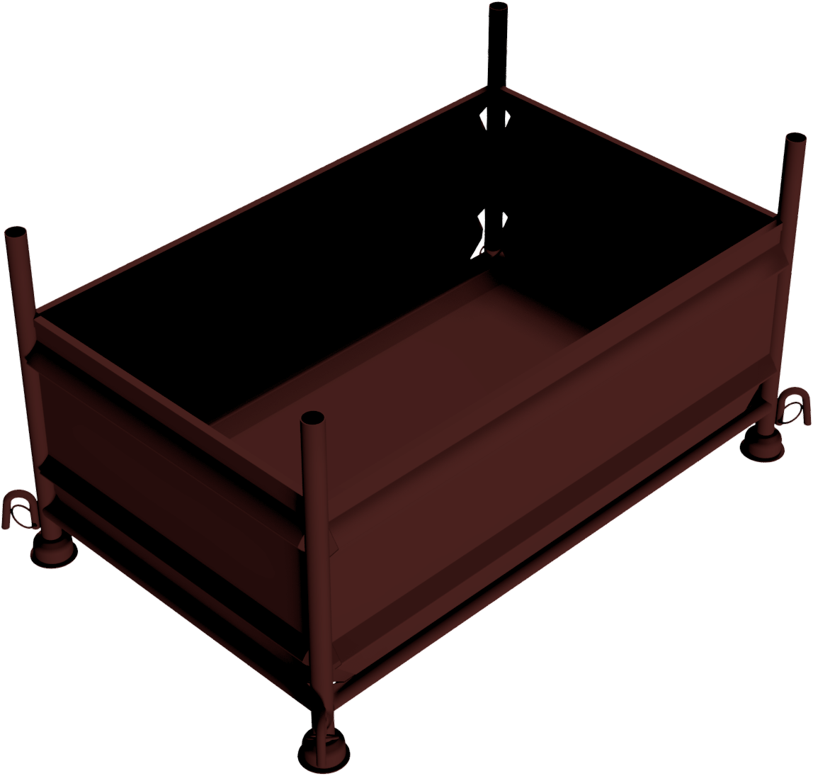 Modellbeispiel: Stapelvollwandbehälter mit Kranhaken, lackiert (Art. 50321)