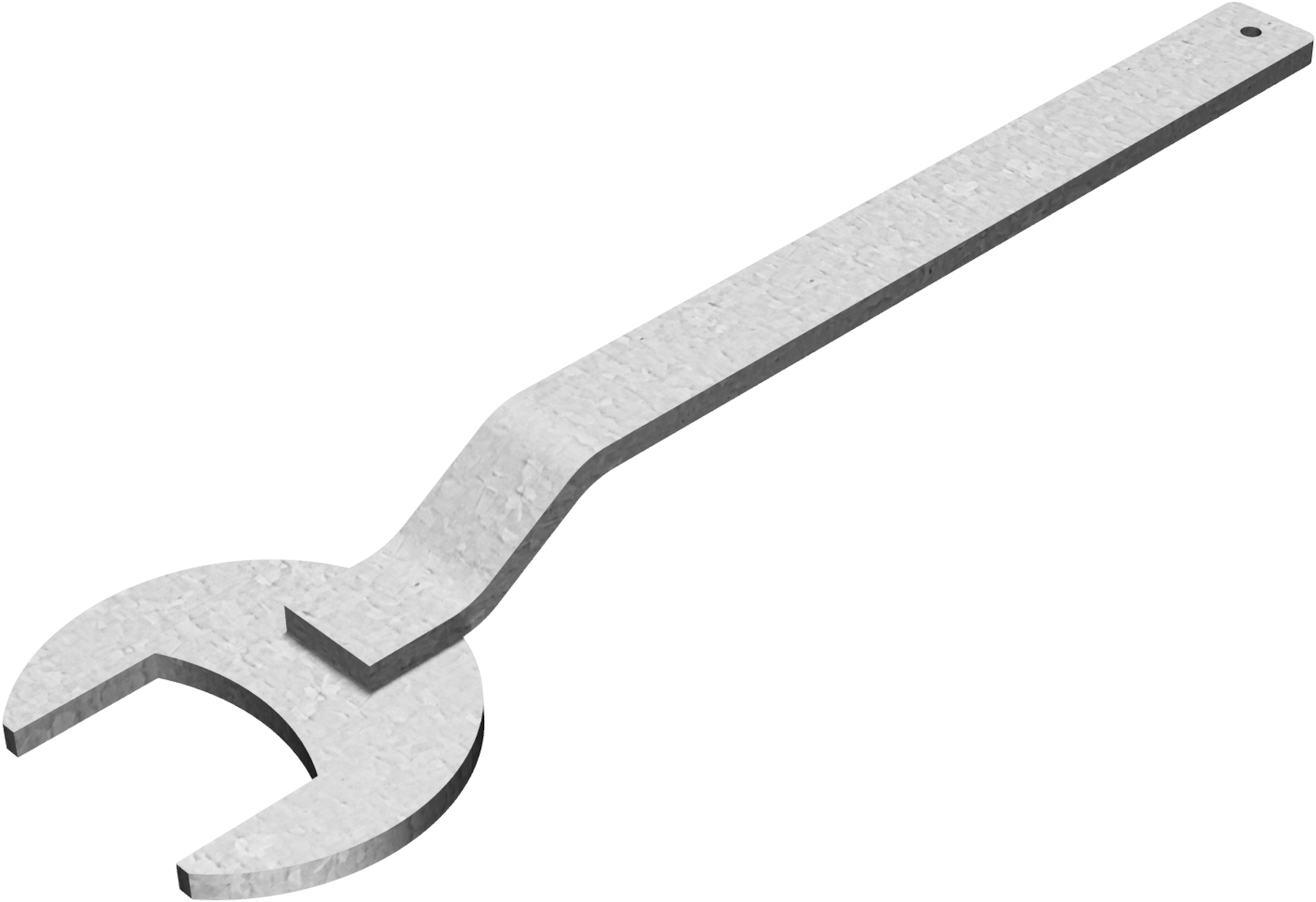 Modellbeispiel: Stahlschlüssel, verzinkt für Bodenhülsen aus Grauguss Ø 48 mm (Art. 443.68)