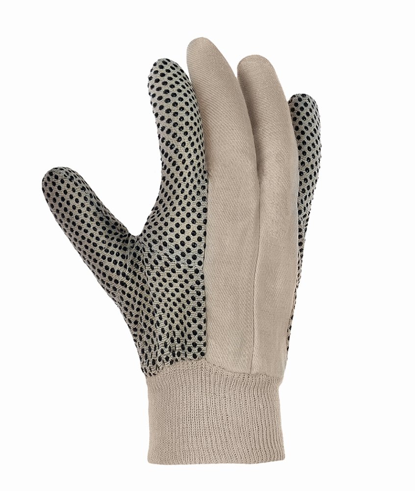 teXXor® Baumwoll-Handschuhe 'KÖPER', mit PVC-Noppen, 8 