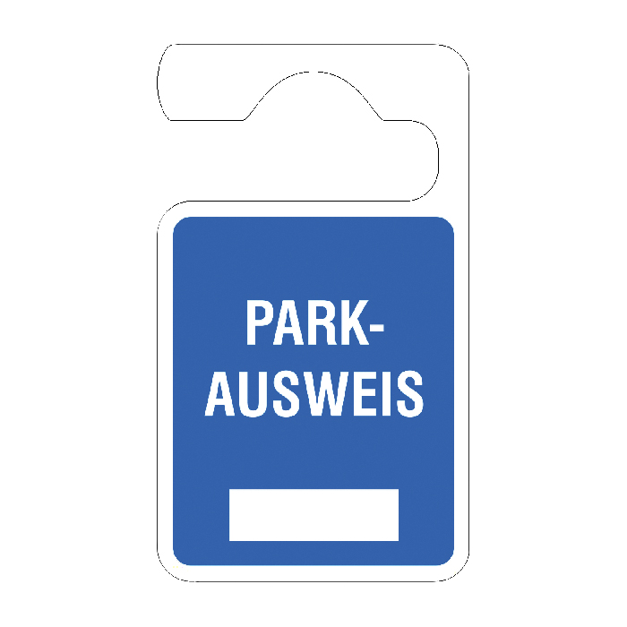 Modellbeispiel: Modellbeispiel: Parkausweisanhänger -Parkausweis- (Art. 90.9666)