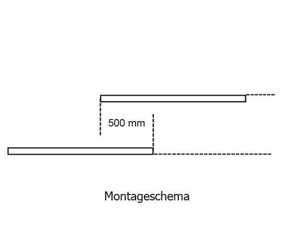 Technische Ansicht: Wegesperre -herausnehmbar/drehbar- Montageschema (Art. 465.15f)
