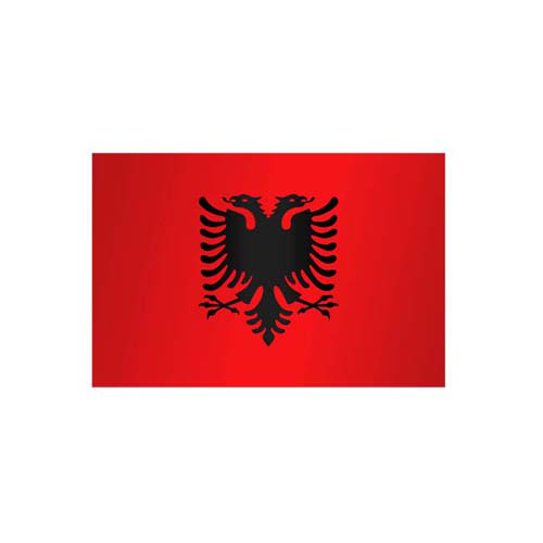 Technische Ansicht: Technische Ansicht: Länderflagge Albanien