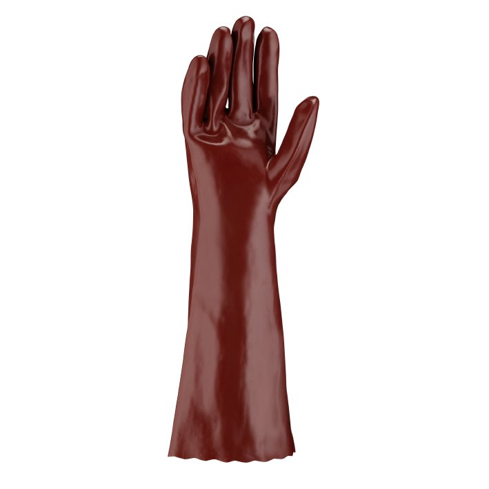 teXXor® topline Chemikalienschutz-Handschuhe 'PVC ROTBRAUN', Länge 450 mm