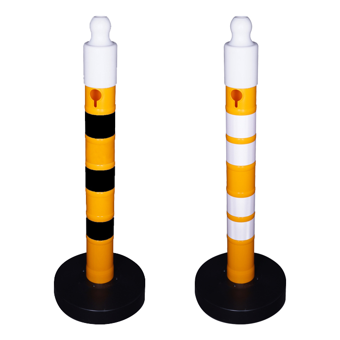 Modellbeispiel: Kettenpfosten 6er-Set -Maxi Plus- in gelb/schwarz oder gelb/weiß erhältlich (v.l. 40446, 40447)