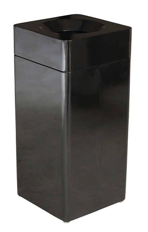 Modellbeispiel: Abfallbehälter -Pro 25-, quadratisch in schwarz (Art. 36627)