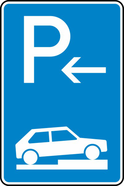 Parken auf Gehwegen halb quer zur Fahrtr. rechts (Anfang) Nr. 315-76