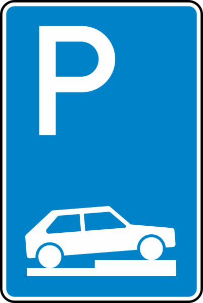 Parken auf Gehwegen halb quer zur Fahrtr. rechts Nr. 315-75