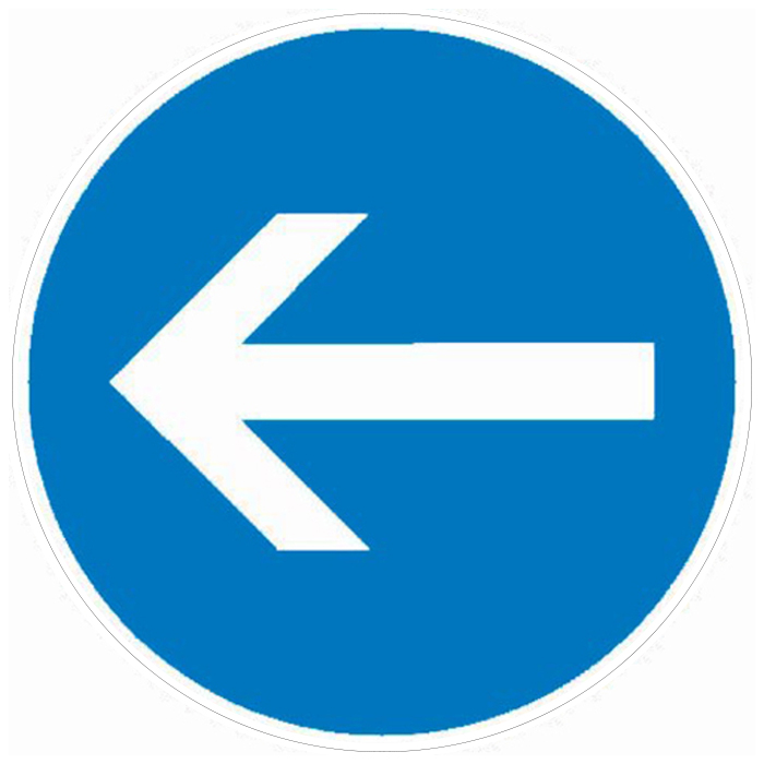 Gebotsschild/Verkehrszeichen, Richtungspfeil