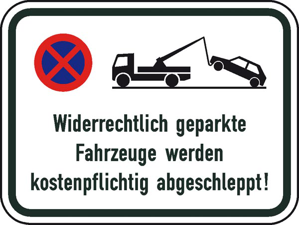 Modellbeispiel: Widerrechtlich geparkte Fahrzeuge werden kostenpflichtig abgeschleppt (Art. 53.6118)