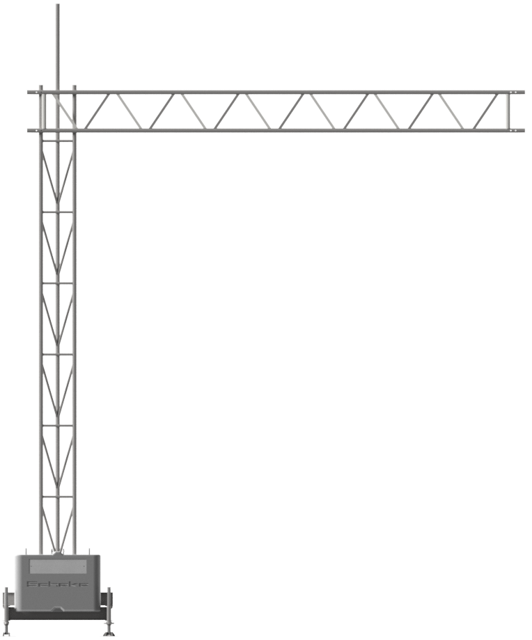 Aufstellvorrichtungen mit Gitterrohrmast und Stahl-Gitterträger
