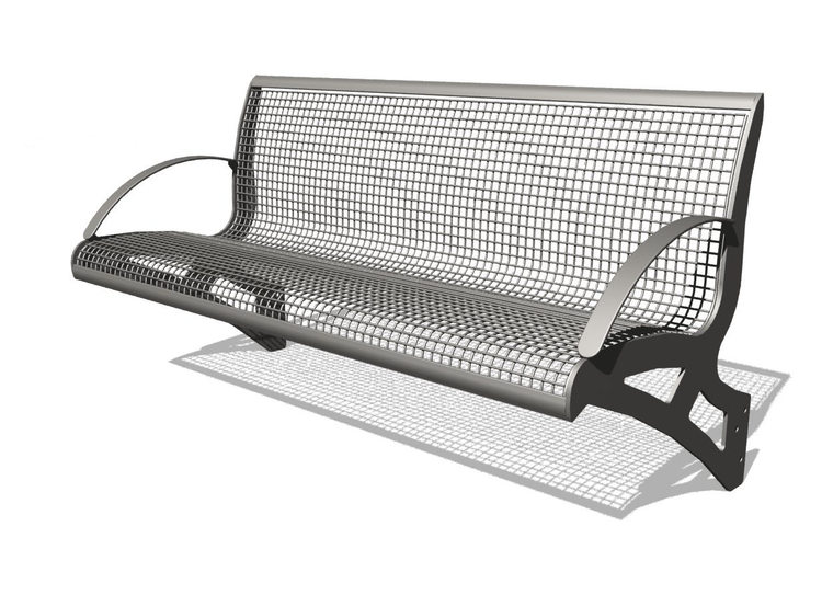 Sitzbank -Transform- für Wetterschutzeinrichtungen, mit Rückenlehne