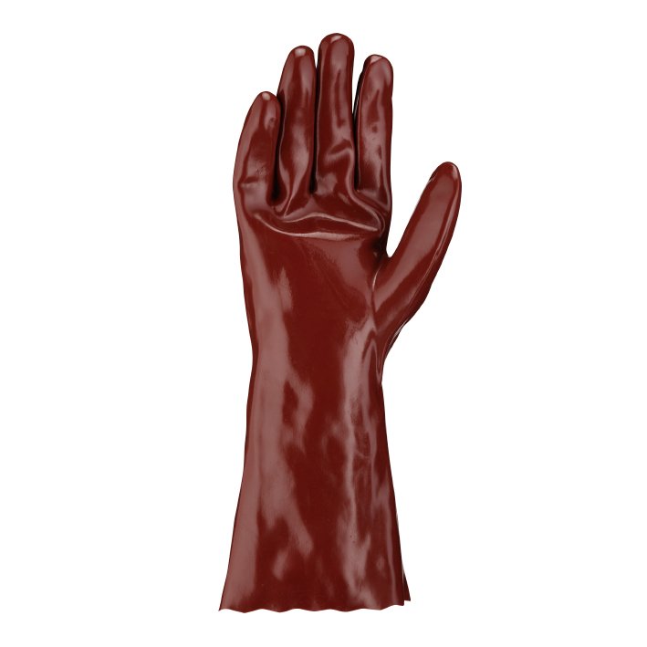 teXXor® topline Chemikalienschutz-Handschuhe 'PVC ROTBRAUN', Länge 350 mm, 9 